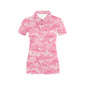 Pink Camo Camouflage Pattern Women's All Over Print Polo Shirt
