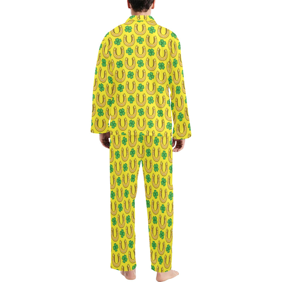 Horseshoes Pattern Print Design 01 Men's Long Pajama Set