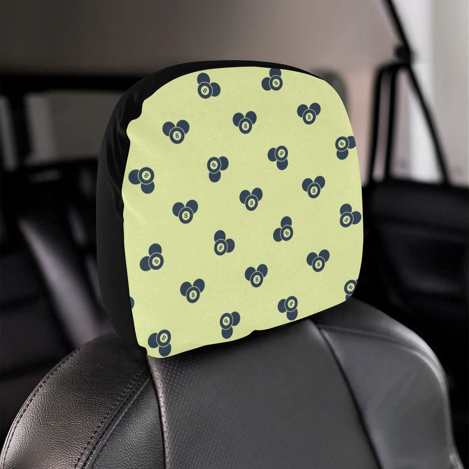 Billiard Ball Pattern Print Design 05 Car Headrest Cover