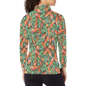 Carrot Pattern Print Design 04 Women's Long Sleeve Polo Shirt