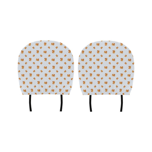 Pancake Pattern Print Design 03 Car Headrest Cover