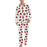 Ladybug Pattern Print Design 01 Men's Long Pajama Set