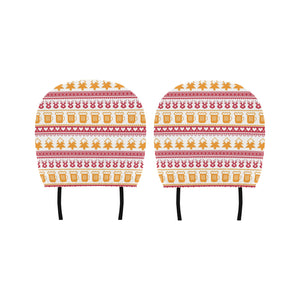 Beer Sweater Printed Pattern Car Headrest Cover