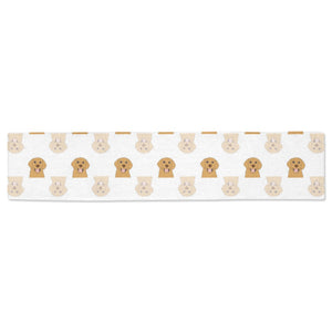 Golden Retriever Pattern Print Design 03 Table Runner