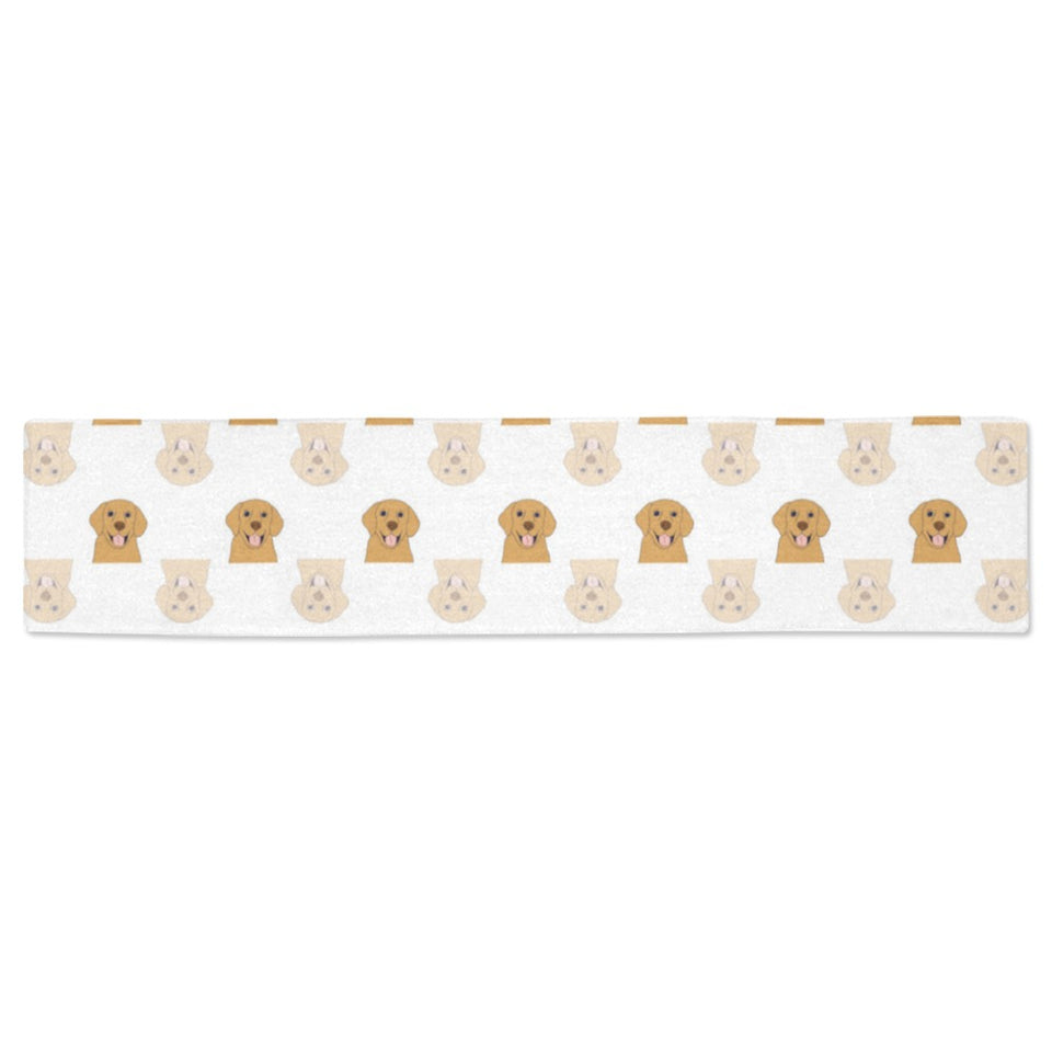 Golden Retriever Pattern Print Design 03 Table Runner