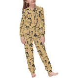 Egypt Hieroglyphics Pattern Print Design 02 Kids' Boys' Girls' All Over Print Pajama Set