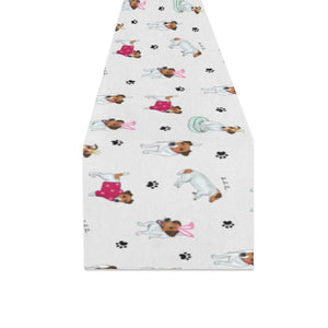 Jack Russel Pattern Print Design 03 Table Runner