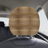 Wood Printed Pattern Print Design 02 Car Headrest Cover