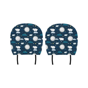 Sheep Playing Could Moon Pattern Car Headrest Cover