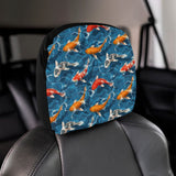 Koi Fish Carp Fish in Water Pattern Car Headrest Cover