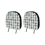 Crocodile Pattern Stripe background Car Headrest Cover