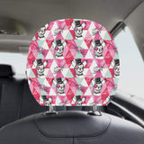 Cool Chihuahua Pink Pattern Car Headrest Cover