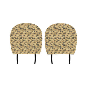 Sand Camo Camouflage Pattern Car Headrest Cover