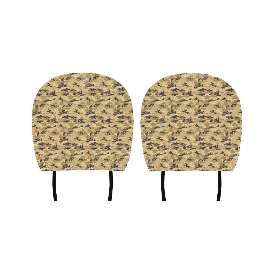 Sand Camo Camouflage Pattern Car Headrest Cover