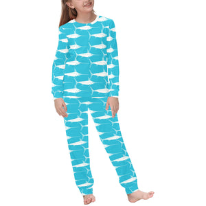 Swordfish Pattern Print Design 02 Kids' Boys' Girls' All Over Print Pajama Set