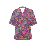 Coral Reef Pattern Print Design 03 Women's All Over Print Hawaiian Shirt