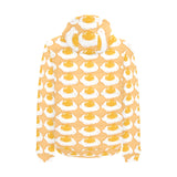 Fried Eggs Pattern Print Design 04 Men's Padded Hooded Jacket(ModelH42)