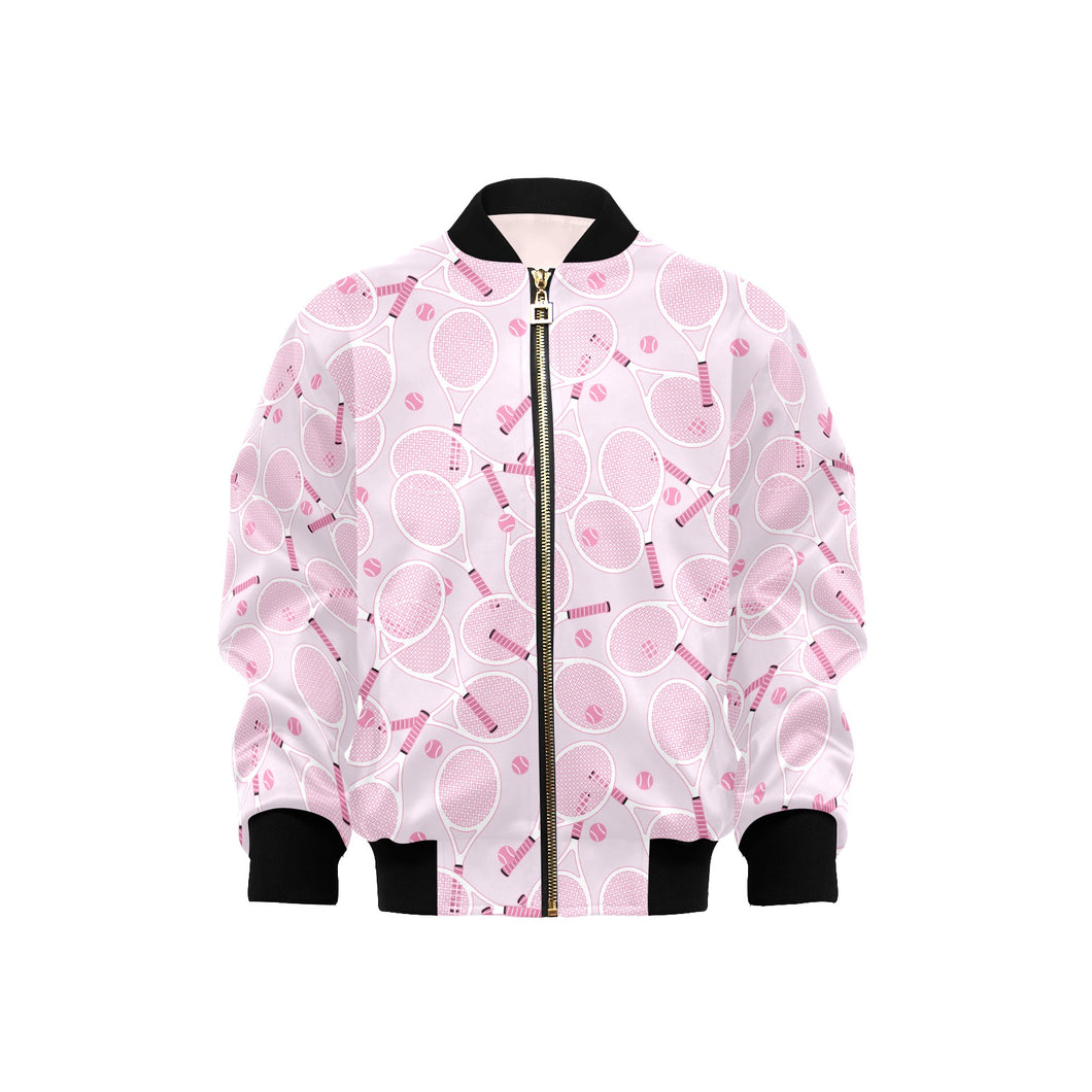 Tennis Pattern Print Design 02 Kids' Boys' Girls' Bomber Jacket