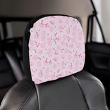 Tennis Pattern Print Design 02 Car Headrest Cover