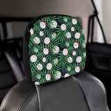 Coconut Pattern Print Design 01 Car Headrest Cover