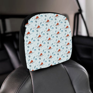 Swordfish Pattern Print Design 03 Car Headrest Cover