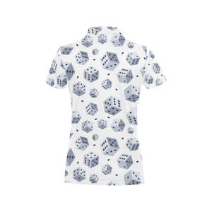 Dice Pattern Print Design 03 Women's All Over Print Polo Shirt