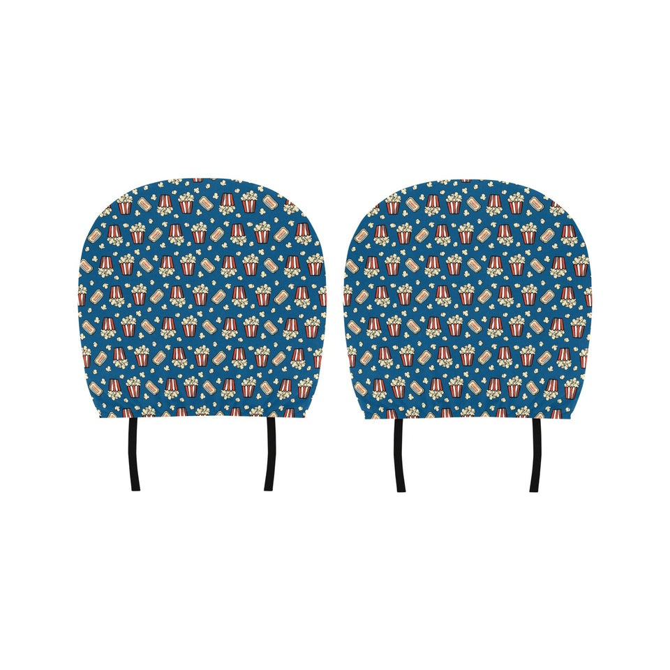 Popcorn Pattern Print Design 03 Car Headrest Cover