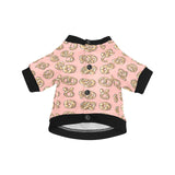 Pretzels Pattern Print Design 04 All Over Print Pet Dog Round Neck Fuzzy Shirt