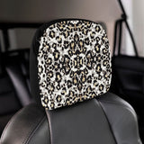 Leopard Skin Pattern Car Headrest Cover