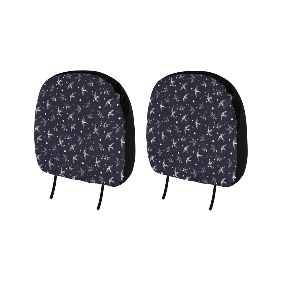 Swallow Pattern Print Design 02 Car Headrest Cover