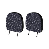 Swallow Pattern Print Design 02 Car Headrest Cover