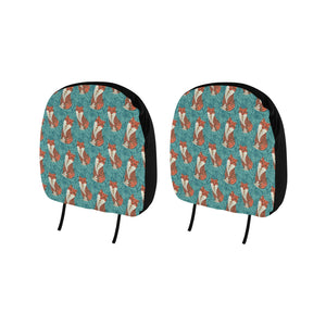 Fox Tribal Pattern Background Car Headrest Cover