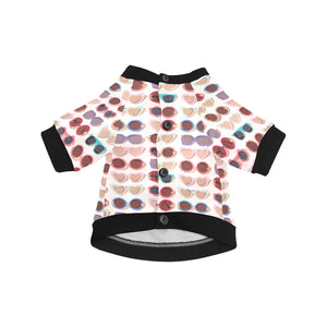 Sun Glasses Pattern Print Design 04 All Over Print Pet Dog Round Neck Fuzzy Shirt