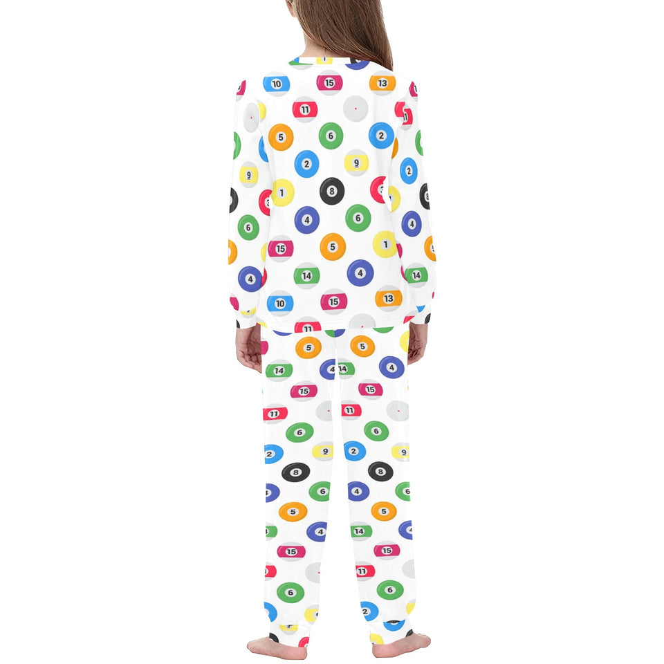 Billiard Ball Pattern Print Design 04 Kids' Boys' Girls' All Over Print Pajama Set