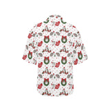 Hedgehog Pattern Print Design 05 Women's All Over Print Hawaiian Shirt