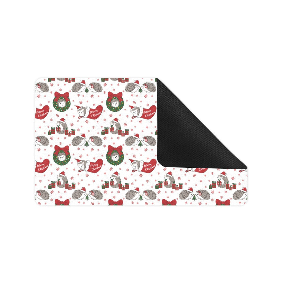 Hedgehog Pattern Print Design 05 Doormat