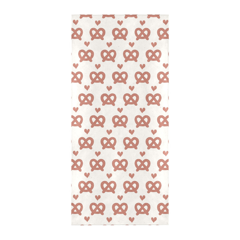 Pretzels Pattern Print Design 01 Beach Towel