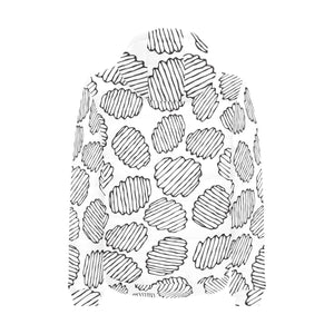 Potato Chips Pattern Print Design 03 Men's Padded Hooded Jacket(ModelH42)