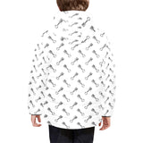 Engine Piston Pattern Print Design 02 Kids' Boys' Girls' Padded Hooded Jacket