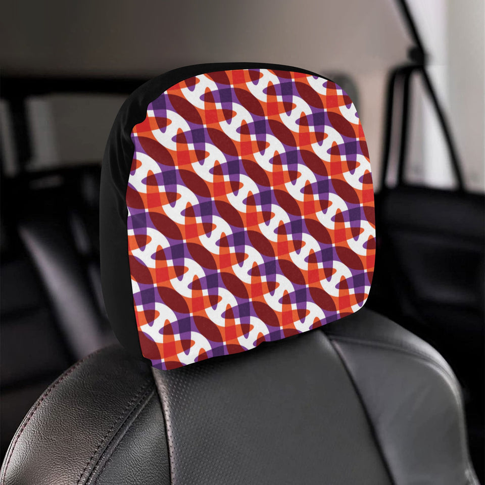 Boomerang Pattern Background Car Headrest Cover