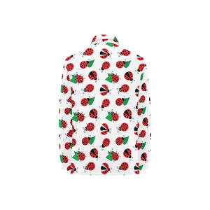 Ladybug Pattern Print Design 01 Women's Long Sleeve Polo Shirt