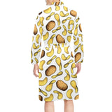 Potato Chips Pattern Print Design 01 Men's Long Sleeve Belted Night Robe