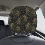 Gold Koi Fish Carp Fish Pattern Car Headrest Cover