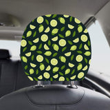 Lime Leaves Pattern Car Headrest Cover