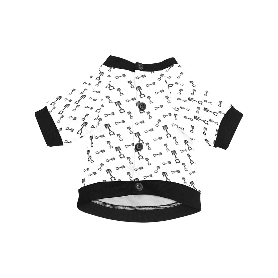 Engine Piston Random Pattern Print Design 04 All Over Print Pet Dog Round Neck Fuzzy Shirt