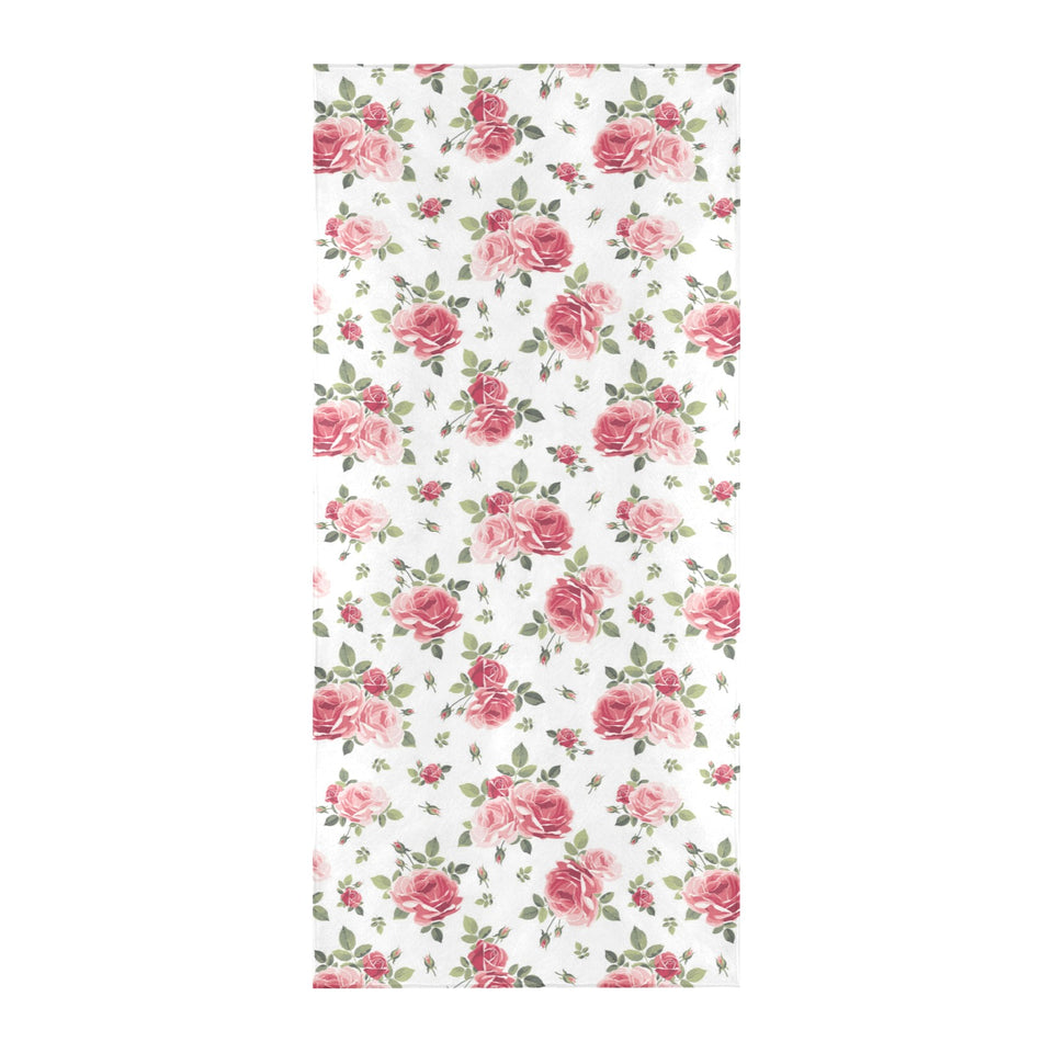 Rose Pattern Print Design 02 Beach Towel