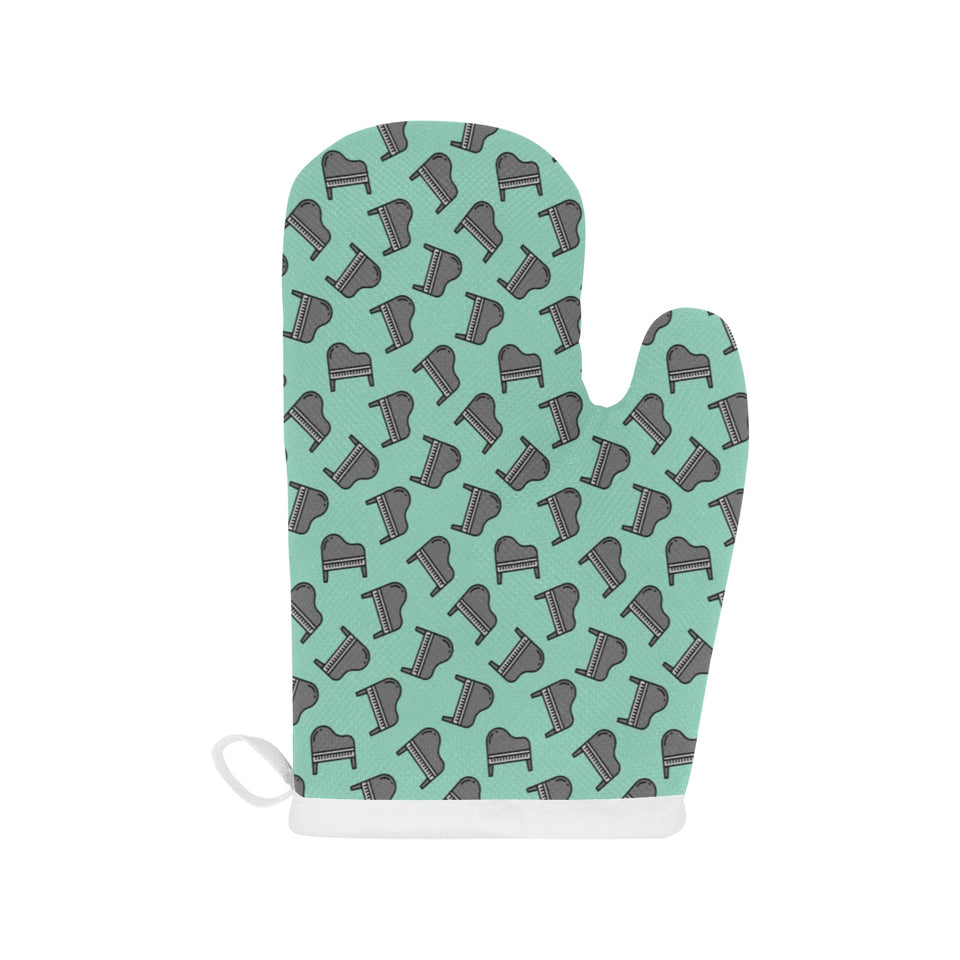 Piano Pattern Print Design 04 Heat Resistant Oven Mitts