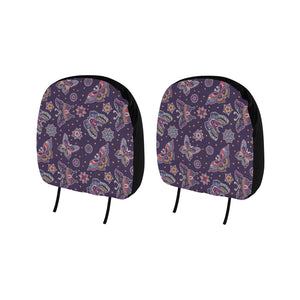 Butterfly Star Pokka Dot Pattern Car Headrest Cover