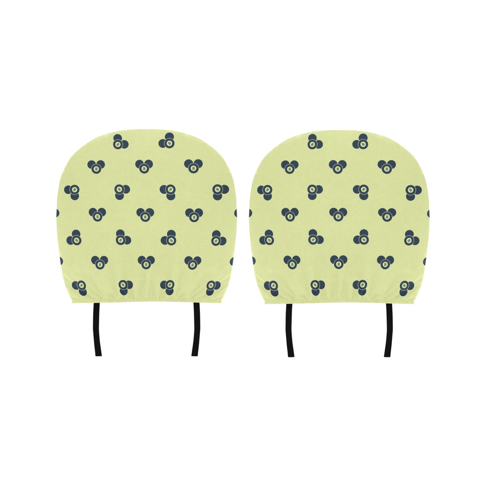 Billiard Ball Pattern Print Design 05 Car Headrest Cover