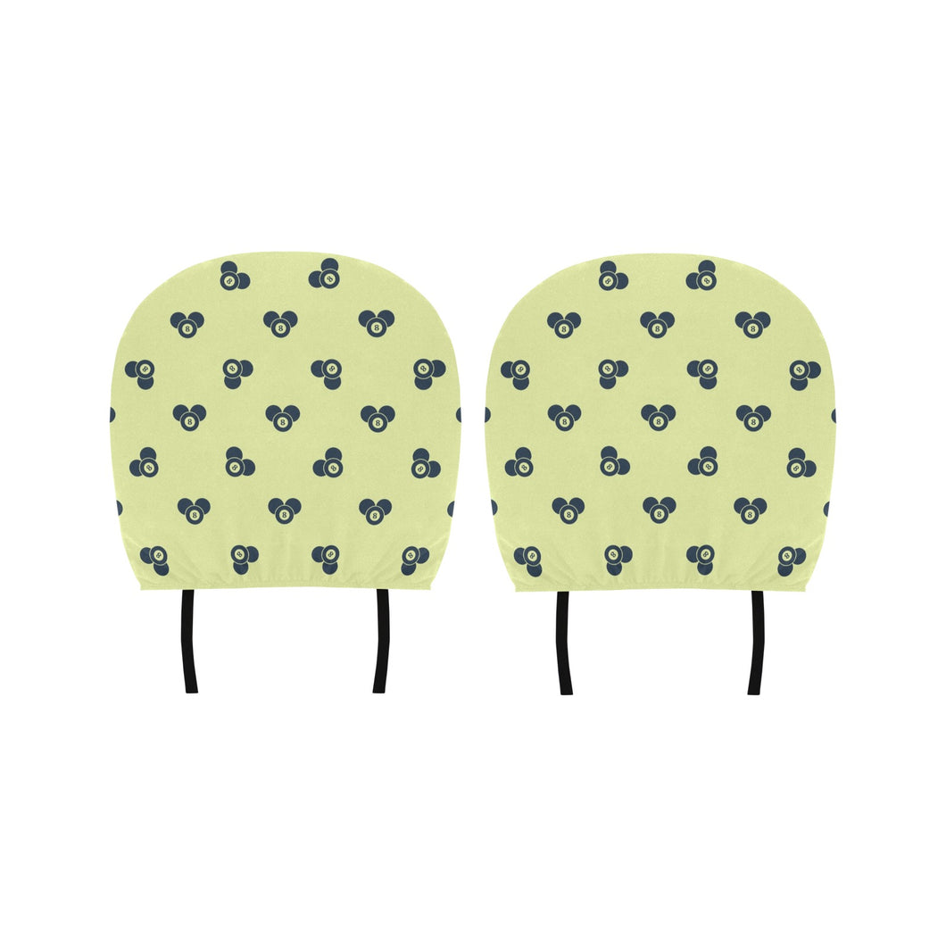 Billiard Ball Pattern Print Design 05 Car Headrest Cover